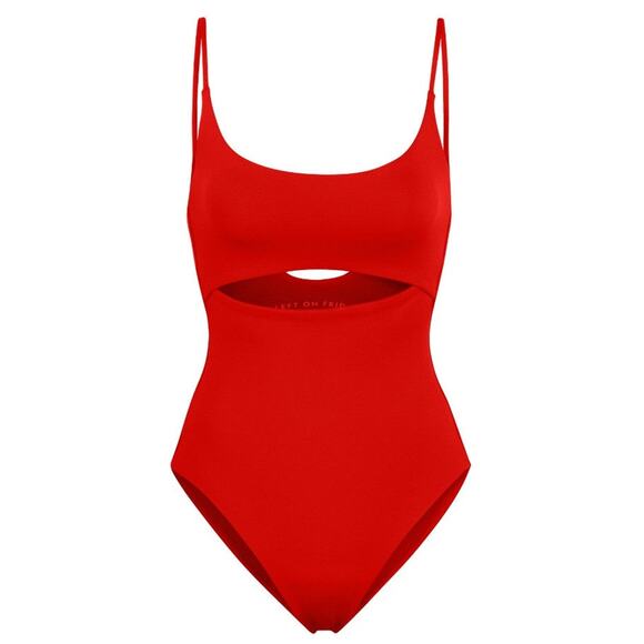 Left On Friday Peak Suit One Piece Swimsuit Sweet Chili Heat - S - Picture 7 of 7